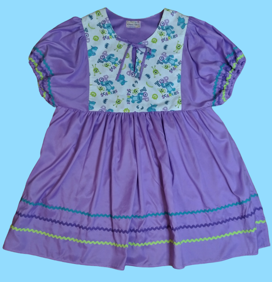 Purple Monsters Inc. dress (size L-XL)