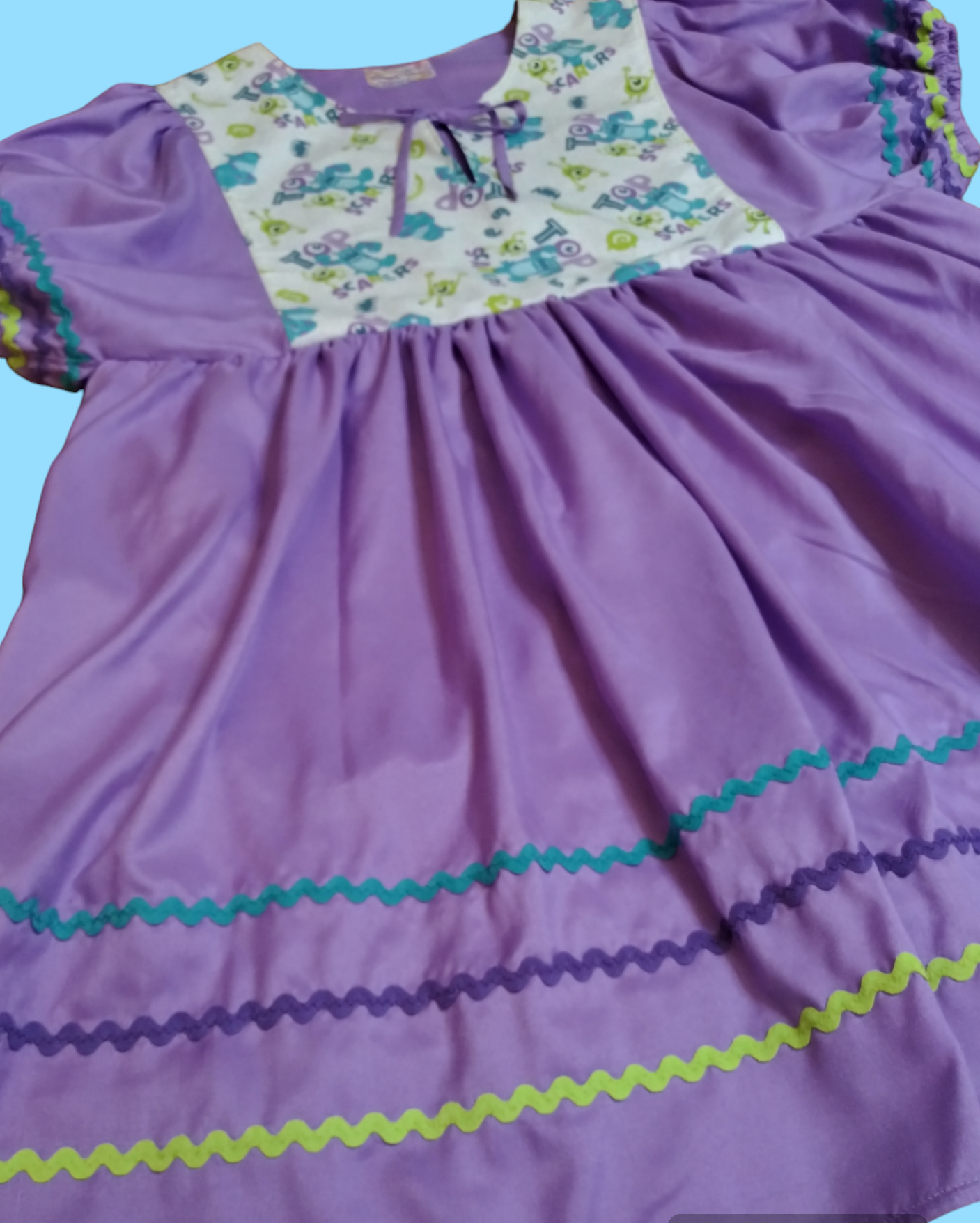 Purple Monsters Inc. dress (size L-XL)